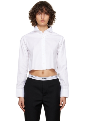 HommeGirls White Cropped Shirt