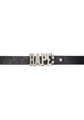 BAPE Black Solid Camo Belt