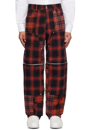 Givenchy Red & Black Two-In-One Trousers