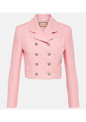 Gucci Sequined cropped tweed jacket