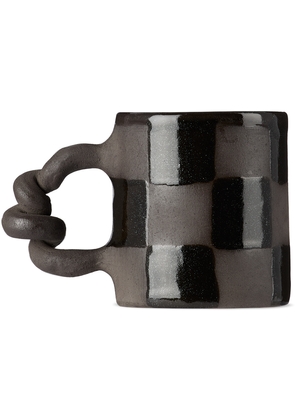 Harlie Brown Studio Black Checkered Wiggle Mug
