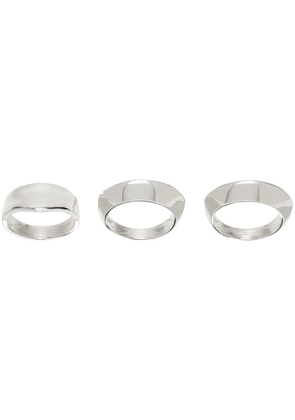 Sophie Buhai Silver Disc & Dimple Ring Set