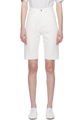 Nothing Written White Half White Denim Shorts
