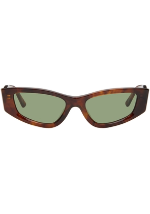Eckhaus Latta SSENSE Exclusive Tortoiseshell 'The Tilt' Sunglasses