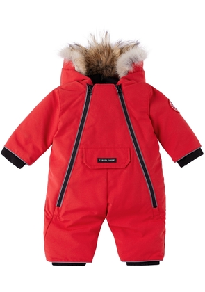 Canada Goose Kids Baby Red Down & Shearling Snowsuit
