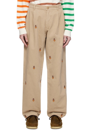 Pop Trading Company Khaki Miffy Embroidered Trousers