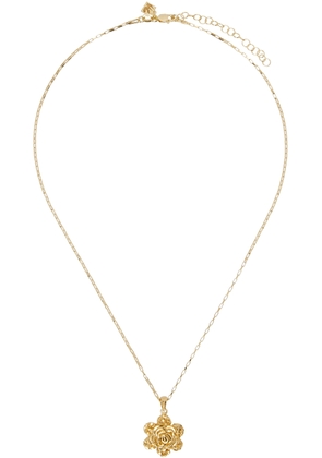 Veneda Carter Gold Floral Pendant Necklace