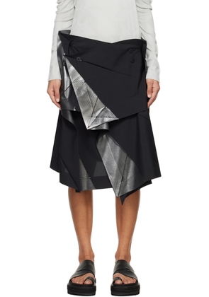 132 5. ISSEY MIYAKE Black Standard Midi Skirt