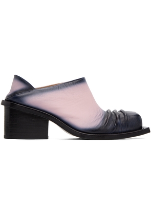 FIDAN NOVRUZOVA SSENSE Exclusive Black & Pink Convertible Chunky Heel Mules