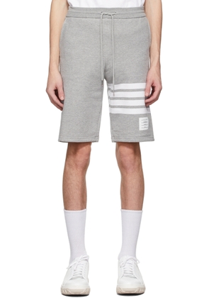 Thom Browne Grey Engineered 4-Bar Sweat Shorts