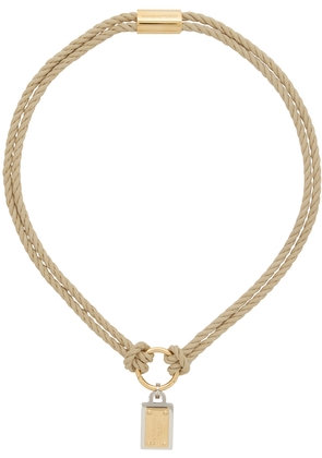 Dolce & Gabbana Beige Marina Cord Necklace