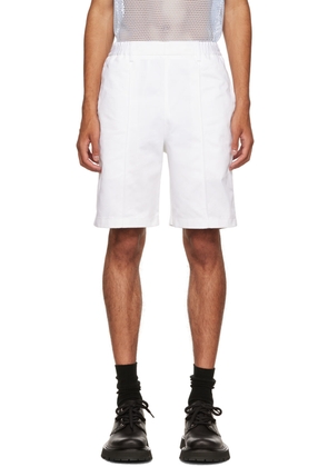 AMI Paris White Cotton Shorts