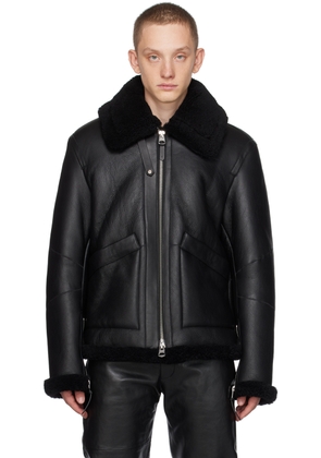 MACKAGE Black Kristian Leather Jacket