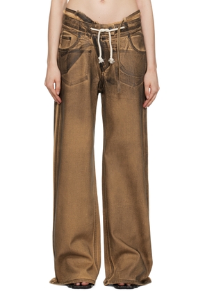 Ottolinger Brown Double Fold Jeans