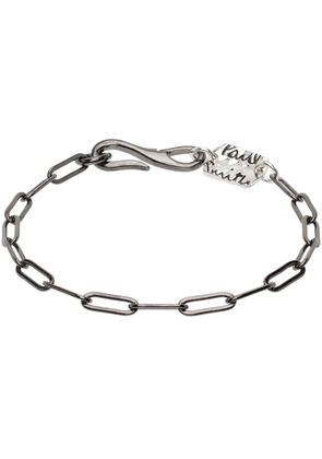 Paul Smith Gunmetal Logo Chain Bracelet