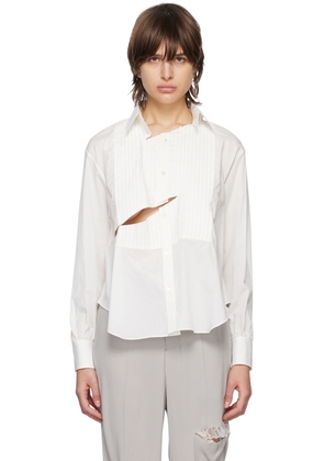 UNDERCOVER White Pintuck Shirt