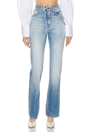 JACQUEMUS Le De Nimes Pant in Light Blue & Tabac - Blue. Size 25 (also in ).