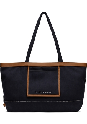 PS by Paul Smith Navy Embroidered Tote