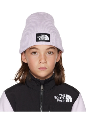 The North Face Kids Kids Purple Box Logo Beanie