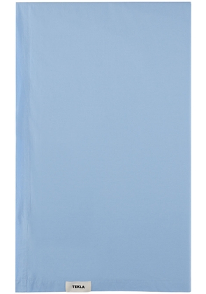 Tekla Blue Percale Flat Sheet