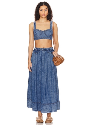 Free People Maddox Set in Blue. Size S, XL, XS.