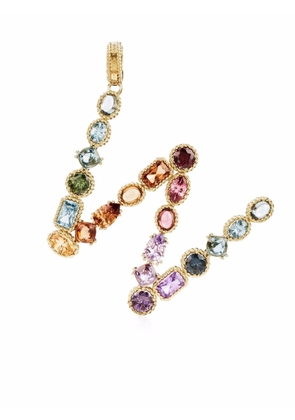 Dolce & Gabbana 18kt yellow gold W letter gemstone pendant