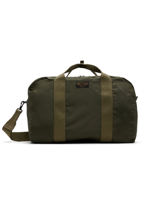 RRL Green Nylon Canvas Utility Duffle Bag