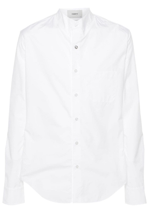 Coperni logo-button poplin shirt - White