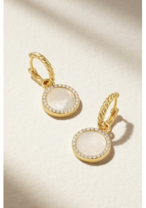 David Yurman - Elements 18-karat Gold, Mother-of-pearl And Diamond Earrings - One size