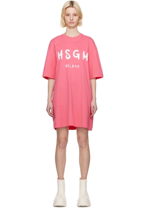 MSGM Pink Crewneck Minidress