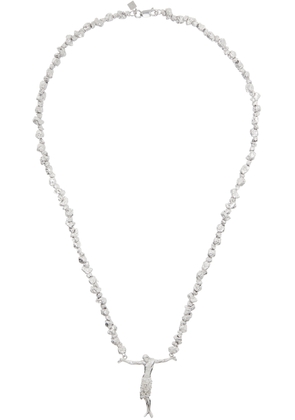 Veneda Carter SSENSE Exclusive Silver VC018 Crossless Jesus Signature Necklace