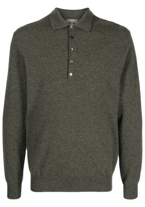 N.Peal long-sleeve cashmere polo shirt - Green