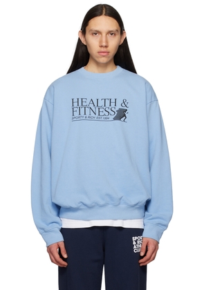 Sporty & Rich Blue 'Health & Fitness' Sweatshirt