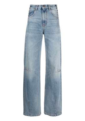 DARKPARK Lu embellished straight-leg jeans - Blue