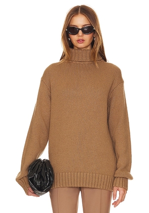 Helmut Lang Archive Turtleneck Sweater in Tan. Size L, S, XS.