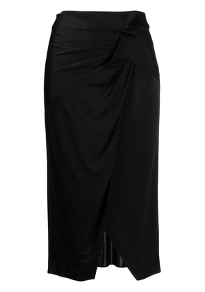DVF Diane von Furstenberg Garcel split wrap skirt - Black