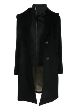 Cinzia Rocca layered single-breasted coat - Black