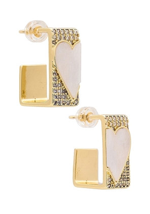 BRACHA Corina Earrings in Metallic Gold.