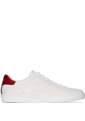 Gucci perforated logo sneakers - White
