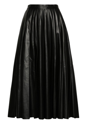 Fabiana Filippi pleated leather skirt - Black