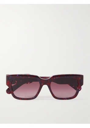 Chloé - + Net Sustain Speckled Square-frame Acetate Sunglasses - Red - One size