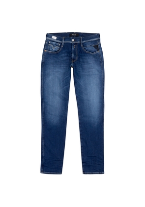 Replay Anbass Hyperflex Blue Slim-leg Jeans - Dark Blue - W31/L32