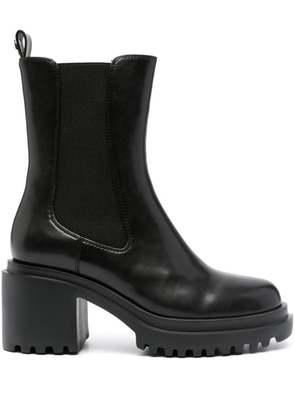 TWINSET 85mm leather ankle boots - Black