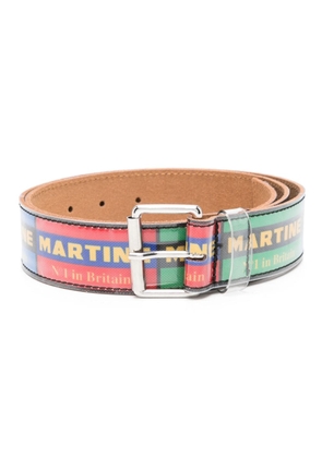 Martine Rose logo-print leather belt - Red