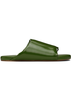 Bottega Veneta Green Leather Sandals