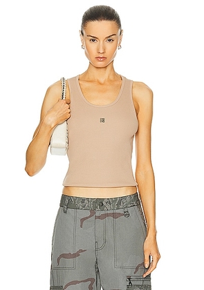 Givenchy Rib Tank Top in Beige Cappuccino - Beige. Size L (also in M, S).