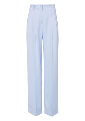 THE ANDAMANE high-waist palazzo crepe trousers - Blue