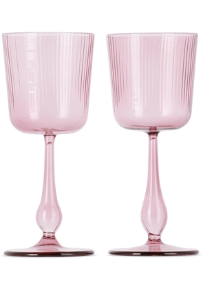 R+D.LAB Pink Lusia Calice Wine Glass Set