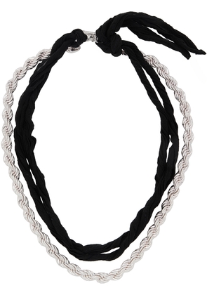 Jil Sander Black & Silver Link Necklace