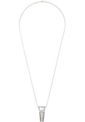 Rick Owens Silver Crystal Trunk Necklace